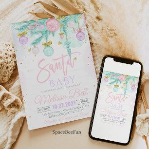 Santa Baby Baby Dusche Runder Aufkleber