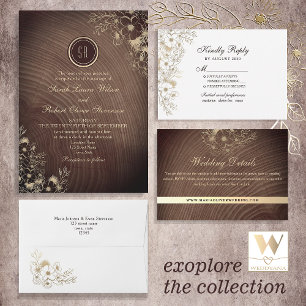 Rustic Wood Floral Wedding Welcome Poster