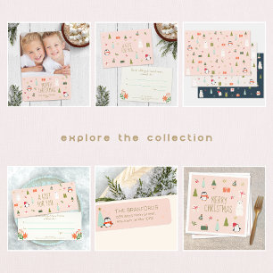 Niedlich frohe Weihnachts-Fotokarte ein Bild Feiertagskarte