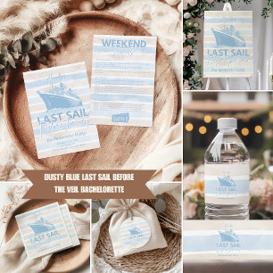 Invitation Dusty Blue Dernier Voile Avant La Bachelorette Vei