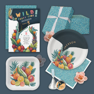 Fun Crocodile Alligator Dino Tropisches Wildes Par Einladung