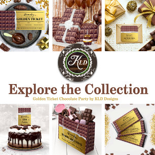 Personalisierte Golden Ticket Party Einladung