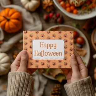 Coussin Rectangle Motif Citrouille Halloween Kawaii