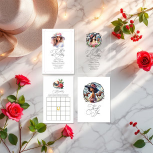 Derby Inspiriert Brautparty "Off to the Altar" Dankeskarte