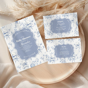 Serviette En Papier Baby shower Ours Toile De Jouy