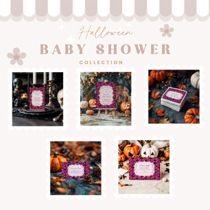 Psychedelic Cat Halloween Baby Shower Serviette