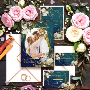 Mariage campagnard Floral Rustique Invitation