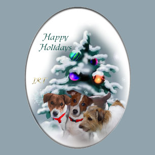 Jack Russell Terrier Weihnachtsgeschenke Feiertagskarte