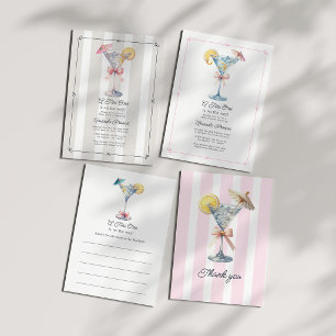 Invitation Une Tini One Est en Route Fête Prénatale Martini B