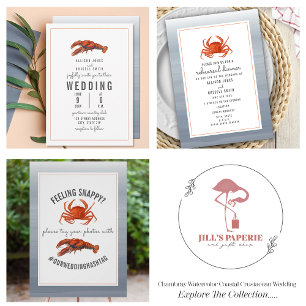 Invitation Mariage de homard Chambray