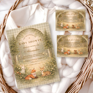 Serviette En Papier Baby Shower Animaux de la Forêt Enchantée