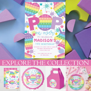 Pop It Birthday Party Einladung