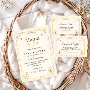 Invitation Fête de Bébé Coquette Maman To Bee