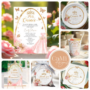 Begrüßungszeichen Quinceanera   Blütenrosa Rosa Go Poster