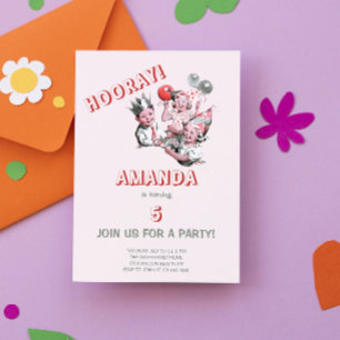 Vintager 50er Kindergeburtstag Begrüßung Banner