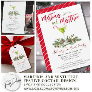 Martinis & Mistletoe Holiday Cocktail Party Einladung