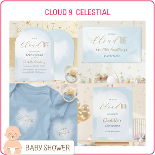 Verre À Vin Sans Pied Bain de bébé Cloud 9 Bleu Céleste