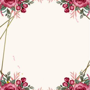 Geometrische Hochzeit der Rose Einladung