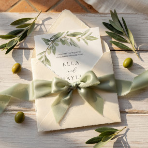 Invitations En Acrylique Mariage Branche d'Olivier en Acrylique