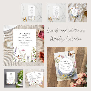 Elegant Boho Wildblume Bloom Save the Date