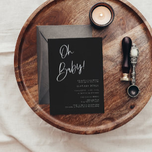 Schwarz-Gotisch Inspiriert Kinderdusche Einladung