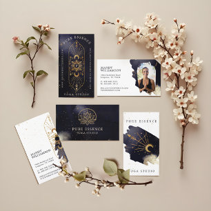 Holistic Gold Chakra Energy Points Dunkle Tinte Yo Visitenkarte