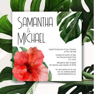 Invitation Tout En Un Glam Modern Tropical Chic Mariage