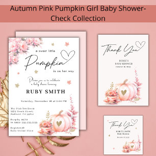 Blush Pink Pumpkin Floral Baby Showbook Notizbuch