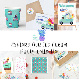 Camion Crème de glace Invitation Anniversaire