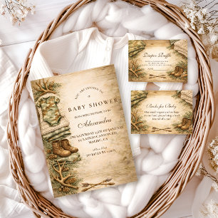 Serviette En Papier Petite Chasse Rustique Fête Prénatale en Forêt