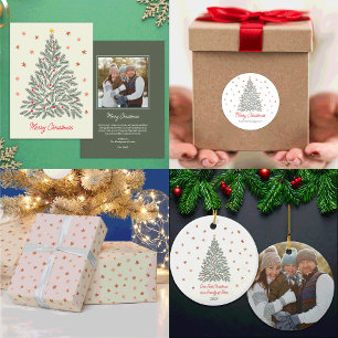 Einfache handgezeichnet Scattered Holiday Stars Geschenkpapier