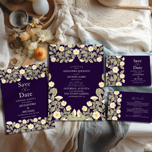 Daisy Art Nouveau Wedding Save The Date