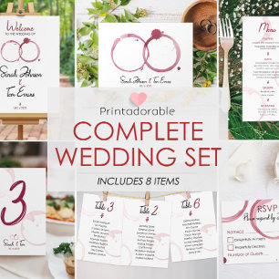 Belle Faire-part de mariage De Tissus À Vins