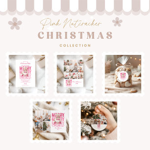 5 Foto Vintag Pink Nutcracker Weihnachten