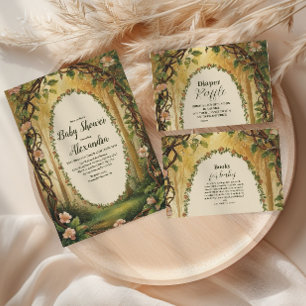 Storybook Woodland Forest Baby Dusche Einladung