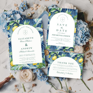 Cartons Réponse Mariage au jardin de citronniers italien