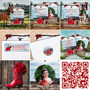 Tarjeta de agradecimiento Rancho con 4 fotos Dankeskarte