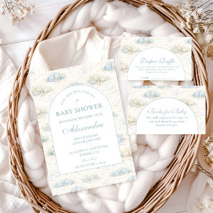 Carte D'accompagnement Tirage au sort de couche-culotte bleu doux de dino