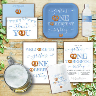 Invitation Oktoberfest Pretzel devient fête d'anniversaire
