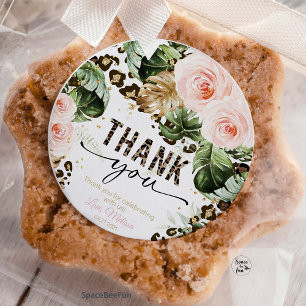 Safari Leopard-Aufkleber Runder Aufkleber