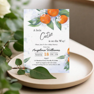 Bébé douche Invitations décorées de Tangerine