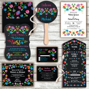 Invitation Tout En Un Le Mariage Floral Mexicain Festa Broderie