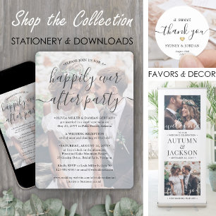 Happily Ever After Party 2 Foto-Overlay Hochzeit Einladung