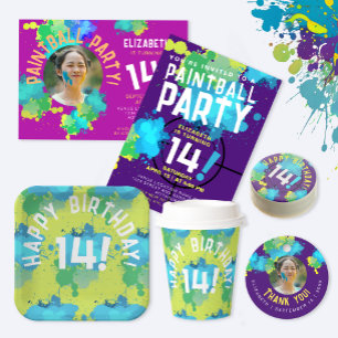 Vergnügen farbenfrohe Paintball-Spritzer verzauber Getränkeuntersetzer