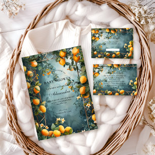 Invitation Baby Shower Floral au Verger de Citron