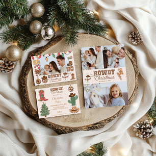 Rustikaler Western Weihnachten Geschenkpapier