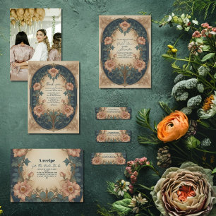 Elegantes Brautparty im Jugendstil Begleitkarte