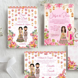 Lotus lanterns Indianerhochzeit personalisiert Geschenkschachtel