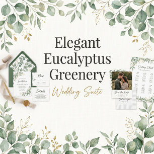 Élégant éventail de mariage à la verdure d'eucalyp