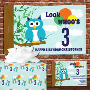Banderoles Anniversaire du hibou
